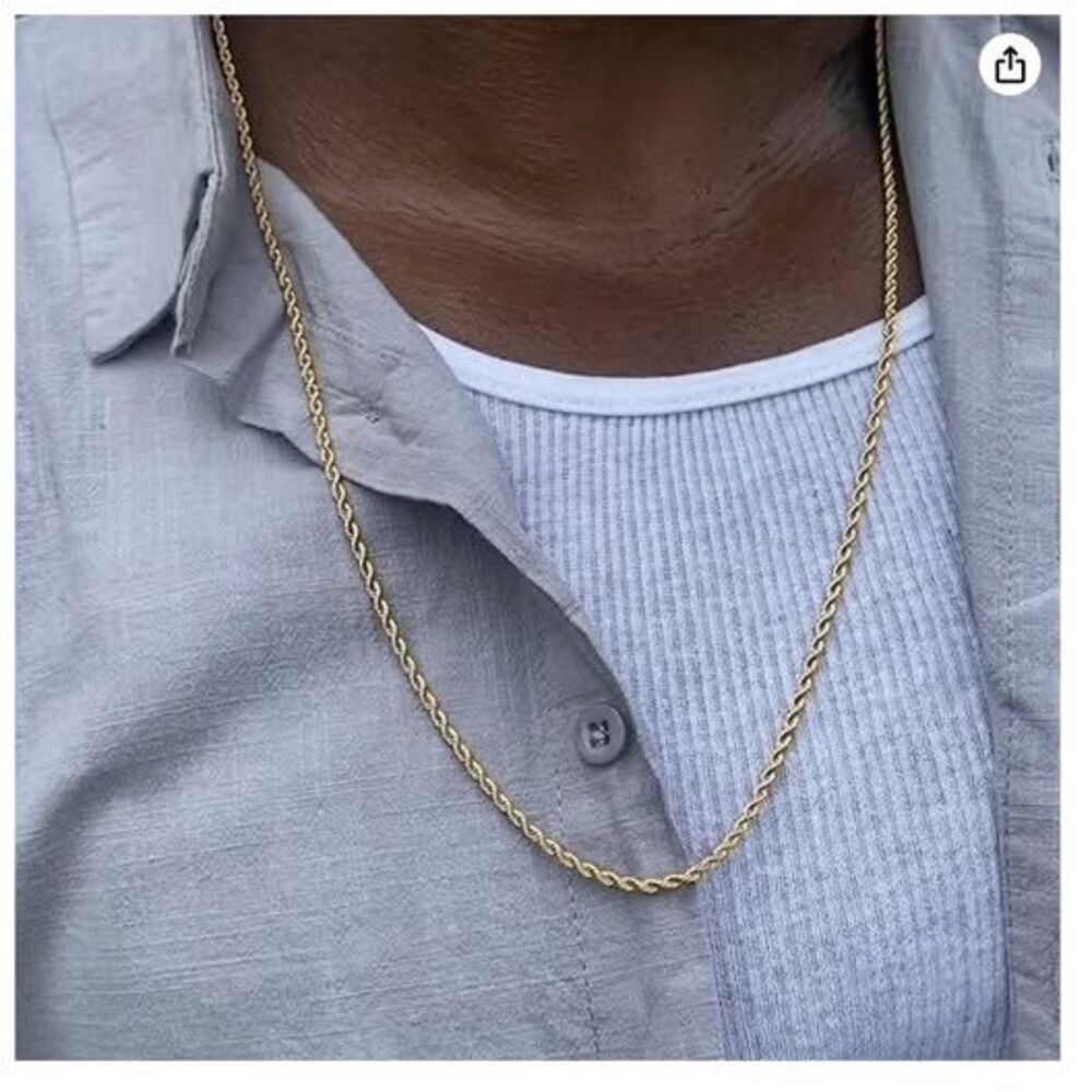 Gold Plated Rope Chain - Picture 3 of 10
